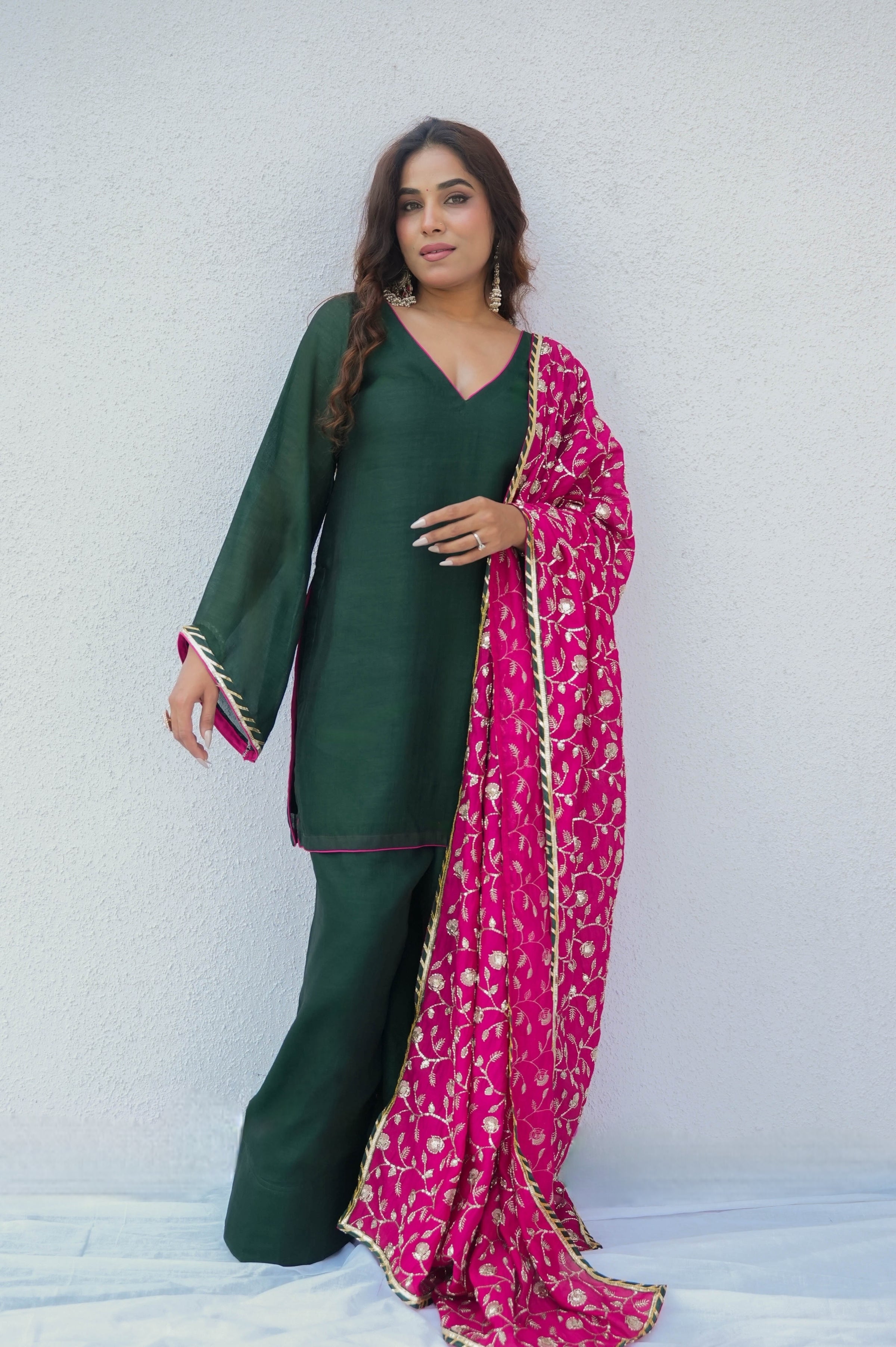 Reet green farshi salwar suit set by Togaa